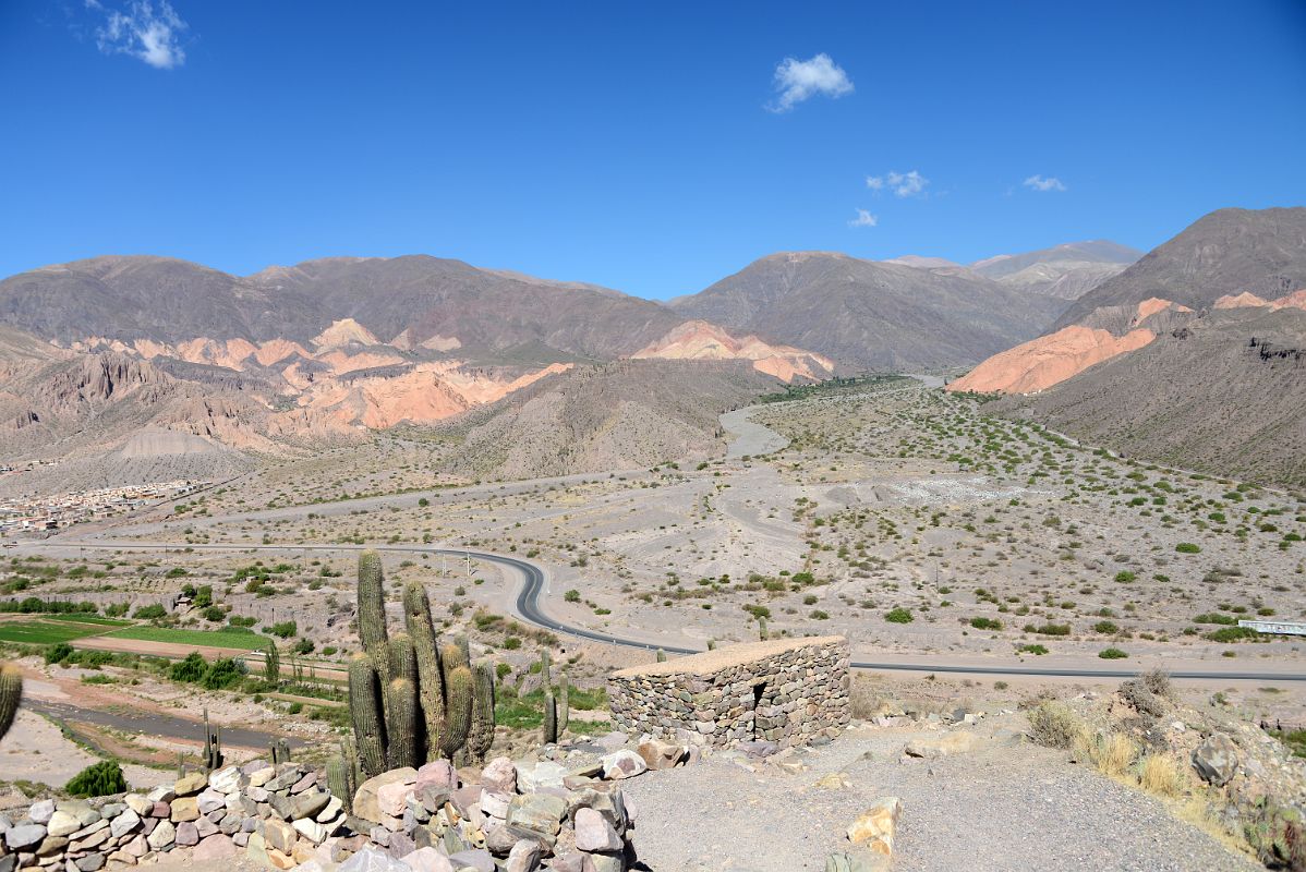 24 View To The West Of The Highway And Colourful Hills From Archaeologists Monument At Pucara de Tilcara In Quebrada De Humahuaca